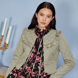 sister jane • ruffle cropped jacket • xs • nwt